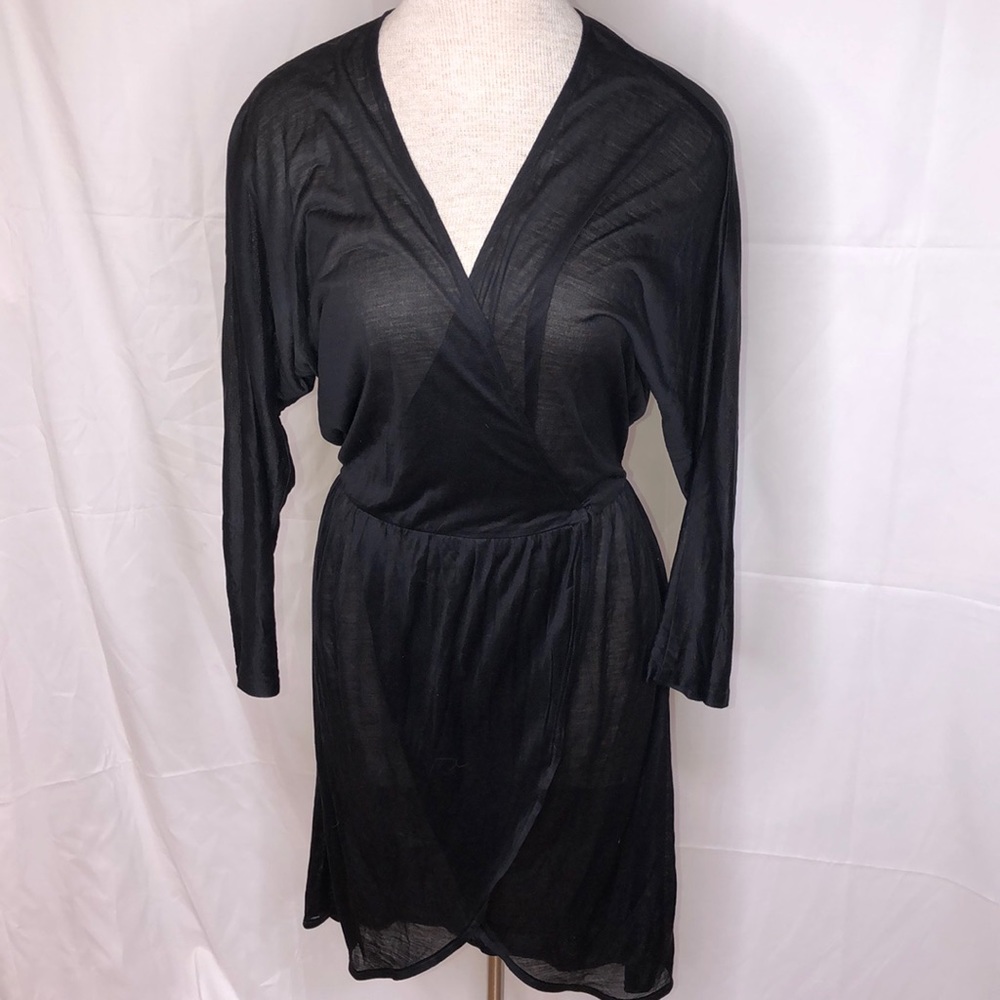 🔹mabel Sheer Wrap Dress, Nightgown/Robe, Swim Cover Up